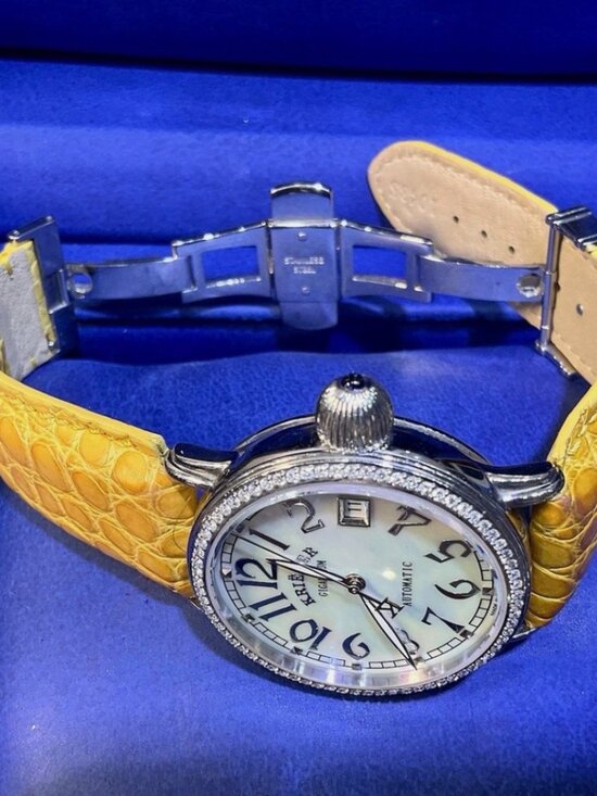 Krieger Gigantium Diamond Bezel Automatic Watch | MOP Dial | Swiss Made | Full S main image 11